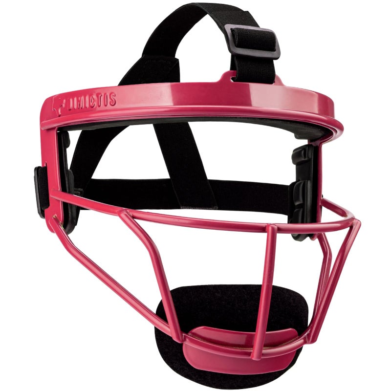 Dinictis Softball Face Mask, Lightweight, Comfortable, with Wide Field Vision, Durable and Safe Face Guards, Premium Protective Softball Fielder's Mask-Red-Adult(L) - Image 1